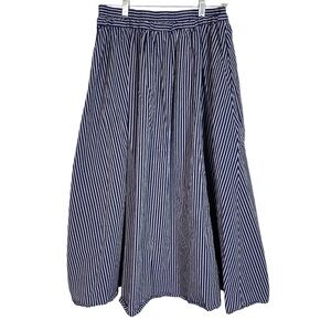 A New Day Blue Stripe A Line Skirt